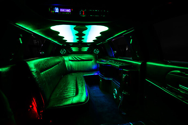 Limousine with fancy seating